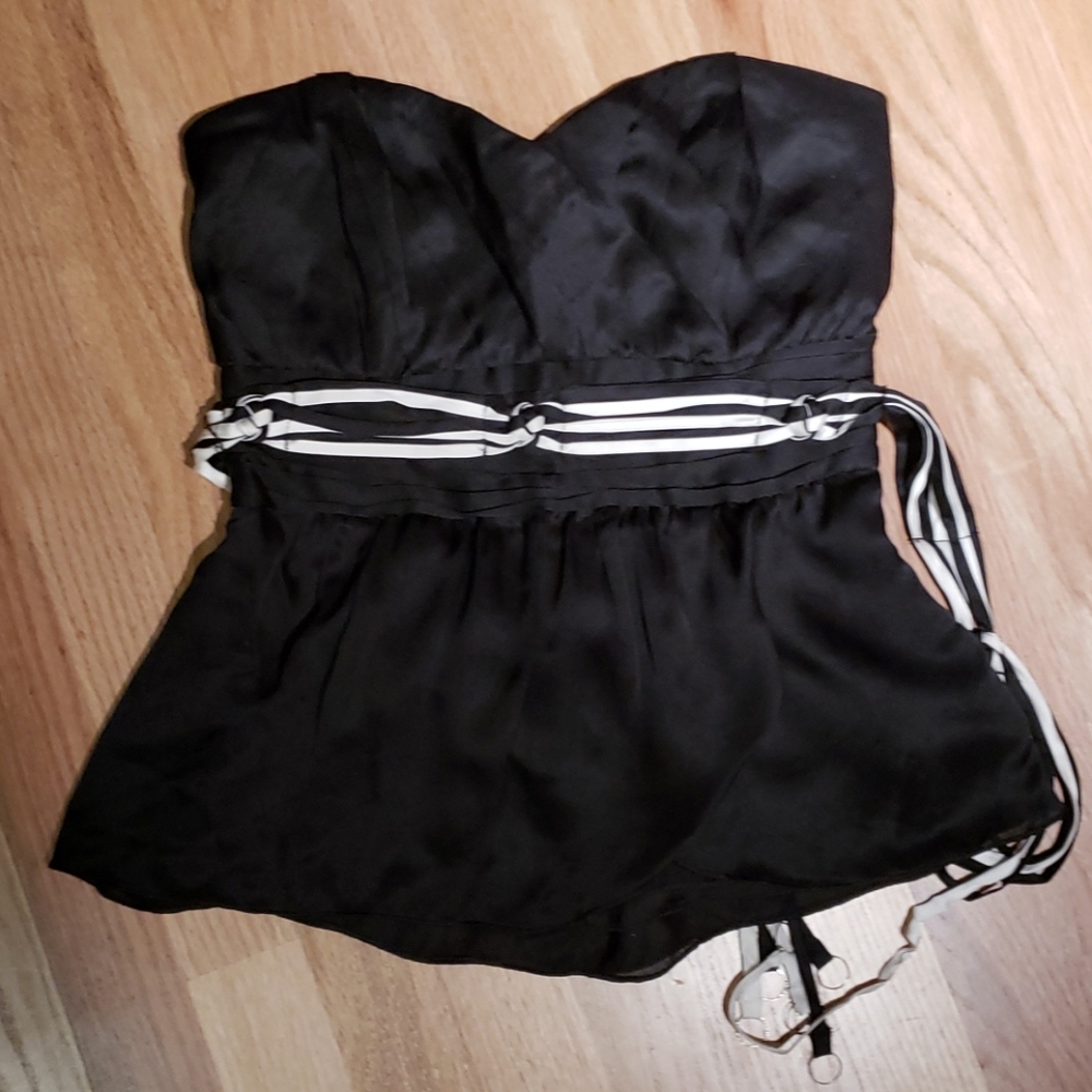 WHBM - Strapless Satin Top